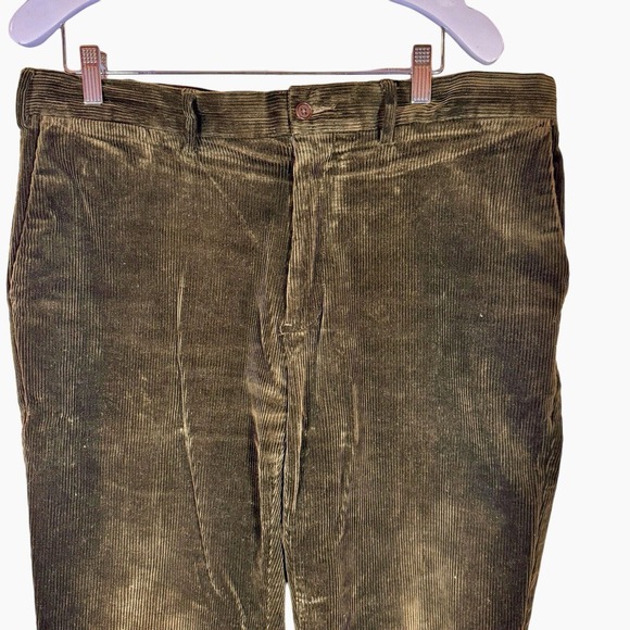 Polo Ralph Lauren Corduroy Pants 36x30 Forest Green Classic Fit Medium Cord - Picture 2 of 8